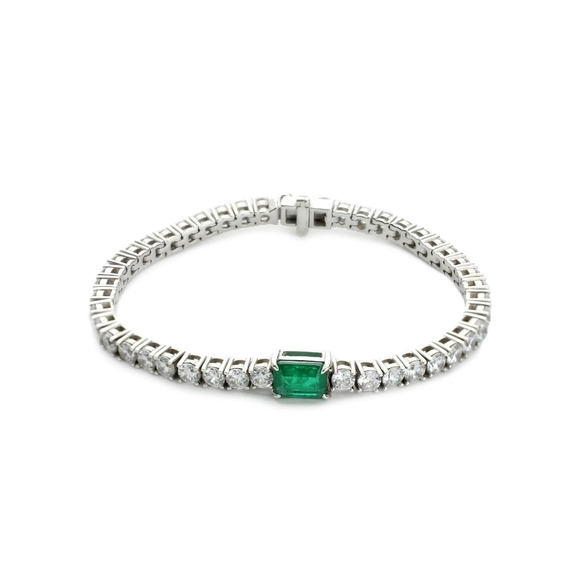 Artizan Joyeria Emerald Cut Tennis Bracelet in 7" - Picture 1 of 6